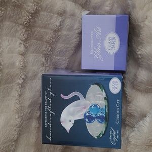 Glass baron curious cat and crystal kitty